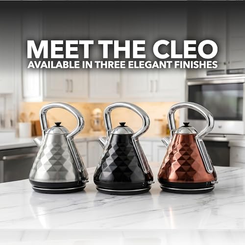 OVENTE 1.7L Retro Stainless Steel Electric Tea Kettle, Copper KS755CO - Image 7