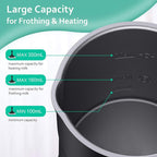Electric Milk Frother, 4 in 1 Milk Steamer, 11.8oz/350ml Automatic Warm and Cold Foam Maker, Milk Warmer for Latte, Cappuccinos, Macchiato, Hot Chocolate, Coffee, Matte Black - Image 4