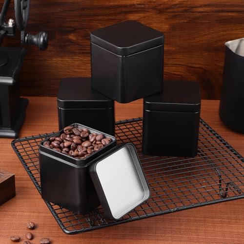 Ipetboom 10pcs Portable Square Metal Tea Tin Container with Airtight Storage, Compact Box for Loose Leaf Tea and Jewelry, Decorative and Sturdy Storage Solution - Image 5