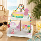 Summer Decorations for Home Indoor 8pcs Pastel Beach Tiered Tray Decor Set - Image 5