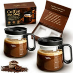 2 Pack 16oz Coffee Pot Mug,Mini Brew Coffee Pot Coffee Mug,with Leak-Proof Lid,Beautifully Gift‑Boxed,Ideal Coffee Gift for Coffee Lovers by ShelprojsuLEDWallSconce