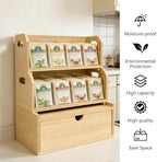 3-Layer Stackable Bamboo Tea Bag Organizer with Drawer, No-Tool Assembly Tea Organizers and Storage Holder for Countertop, Cabinet, Office, Kitchen, Pantry - Image 7