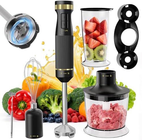 1200W Immersion Blender Handheld, 5-in-1 Variable Speed by Linklife