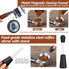 7 Pcs 51mm Espresso Accessories Kit, Spring Loaded Calibrated Tamper, WDT Tool, Coffee Measuring & Espresso Cup and Tamper Mat, Puck Screenr & Dosing Funnel, 51mm Espresso Machine Accessories - Image 3