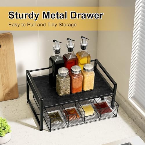 Tea Bag Organizer Wood Tea Organizer with 8 Compartments Storage Chests Tea Station Chest Display Container Box for Countertop Kitchen - Image 7