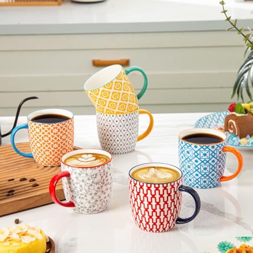 10 Oz Ceramic Coffee Mugs Set of 6 - Image 3