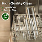ComSaf Pasta Containers Storage 2 Qt/1.1Qt, 6 Pack Tall Glass Spaghetti Jar - Image 4