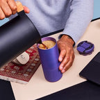 BrüMate Strova 18oz 100% Leakproof Insulated Coffee Mug | Ceramic-Lined Interior | Built-In Silicone Sleeve for Travel | Locking Flip Lid (Lilac Dusk) - Image 4