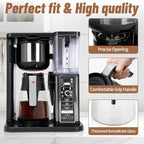 10 Cup Coffee Pot Replacement for Ninja Coffee Maker CM401 CM371 CP301 CM300 CM400 CF091, Glass Carafe Replacement with Brew-Through Lid, Ninja Coffee Pot Replacement with Sturdy Handle - Image 3