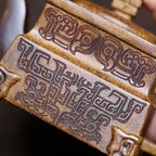 Tea Kettle Chinese Retro Square Han Ding Teapot Exquisite Retro Handmade Square Teapot Ceramic Tea Infuser - Image 4