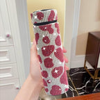 17 oz Bling Stainless Steel Water Bottle Rhinestone Vacuum Water Bottle Glitter Bottles Diamond Vacuum Flask Mug Gift Girls Women (500ml),Cow Red - Image 3