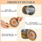 Stainless Steel Coffee Storage Containers with Airtight Lid, Hippy Mandala 30oz Food Storage Container Kitchen Canister for Tea, Coffee Beans, Ground, Sugar Storage - Image 4