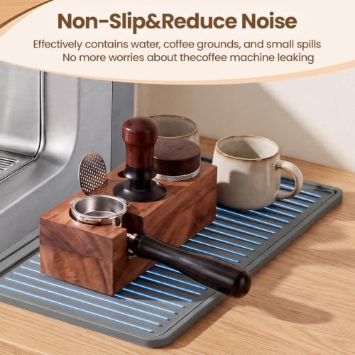 NOTSEK 2 in 1 Coffee Bar Mat for Breville/Ninja Espresso Machine Countertop - Image 6