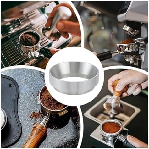 Portafilter Funnel 10 Pieces of Filter Rings 51/53 Mm Coffee Grounds Collector Funnel Coffee Filter(Black 53mm) - Image 4