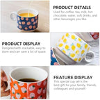 Uonlytech Stackable Ceramic Mug Set with Iron Stand, 200ml, 4 Piece - Image 3