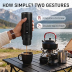 Portable Coffee Maker Electric Espresso Machine, Coffee Espresso Maker for Travel Self-Heating USB-C, Battery Powered with 7800mAh, for Ground Coffee & NS Capsule, for RV, Hiking, Office,Gifts for Men - Image 7