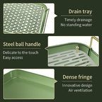 Seoneiro Whiskey Tray, Glass Cup Rack, Mug Holder, Coffee Cup Organizer, Bathroom Countertop with Drain Board Wine Glass Decorative Organizer, Food Tray, Kitchen Spice Rack - Image 4