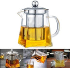 Tea Infuser Heat Resistant Clear Kettle Household Teaware With Stainless Steel - Image 2