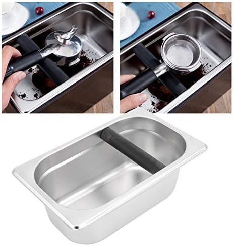 Coffee Ground Box, Stainless Steel Coffee Grounds Container Bucket Waste Bin, Dump Bin Espresso Knock Box, Dump Bin Espresso Knock Box for Brewing Coffee Grounds - Image 5