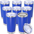 20oz Tumbler Stainless Steel Tumbler Coffee Tumbler with Lid Dark Blue, 8P by AUWBON