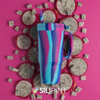 Silipint 32oz Silicone Humbler Tumbler with Handle, Flip Lid and Straw – BPA-Free, Non-Toxic, Unbreakable, Microwave, Dishwasher Safe – Perfect for Tea, Cold Water, Cool Berry Crush - Pack of 2 - Image 7