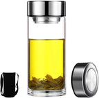 1000ML/33.82oz single-layer glass cup, sealed and leak-proof, with lid, heat-resistant cup cover, storage bottle, drinking set, suitable for holding milk, coffee, beverages, etc by Unknown