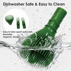 Japanese Tea Whisk Made of Resin, Non-breakable Dishwasher Compatible, Made in Japan, Green Bamboo Color - Image 3