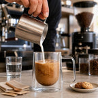 Restaurantware Glass Espresso Cups 12 Count 10 Ounces Borosilicate Double Wall Glass Coffee Mugs Insulated Clear Tea Drinkware for Hot or Cold Beverages - Image 4