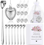 Qinyoung 50 Sets Bridal Shower Tea Party Favors for Guests, Silver by Qinyoung