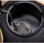 Cast iron teapot,classic tea kettle,Cast Iron Tetsubin Teapot,Japanese Tea Set,tea Pots with Infusers For Loose Tea,Cast Iron Tea Kettle for Wood/Campfire/Gas Stove Top(Size:1200ml) (Size : 600ml) - Image 5