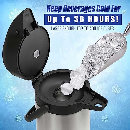 Coffee Carafe for Keeping Hot - 102oz/3L Airpot Coffee Dispenser with Pump - Image 3