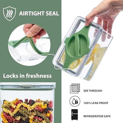 4-Pack Small Pantry Containers with Twist-Lock Lids 0.8 QT Black - Image 4