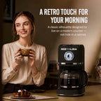 Nostalgia Classic Retro 10 Cup Coffee Maker, Black - Image 6