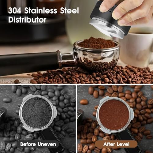 Reoszeank 58mm Espresso Accessories Kit, Distributor, Tamper, Dosing Funnel - Image 2