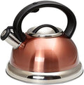 Creative Home 77066 Alexa Stainless Steel Whistling Tea Kettle with Aluminum Capsulated Bottom for Quick Heat Distribution, 3.0 Quart, Metallic Copper Color by CreativeHome
