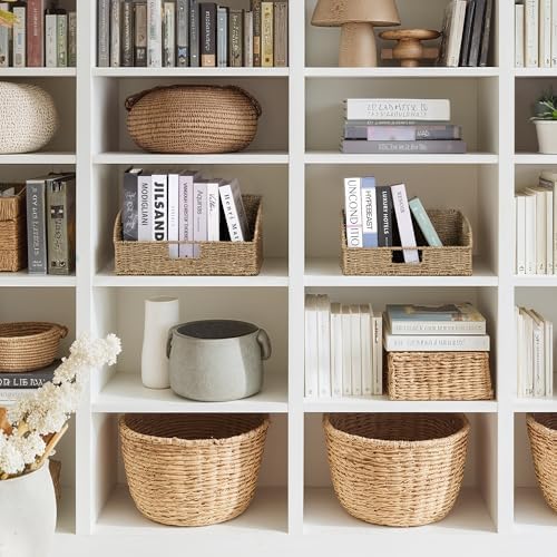 StorageWorks Pantry Baskets for Organizing, Seagrass Storage Baskets, 2Pack - Image 4