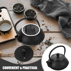 Xmas Cast Iron Teapot 0.3l Black, Vintage Retro Stylish Small - Image 2