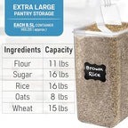 2 PC (8.5L/ 287 Oz) Extra Large Flour Sugar Storage Containers with Lids - Image 3