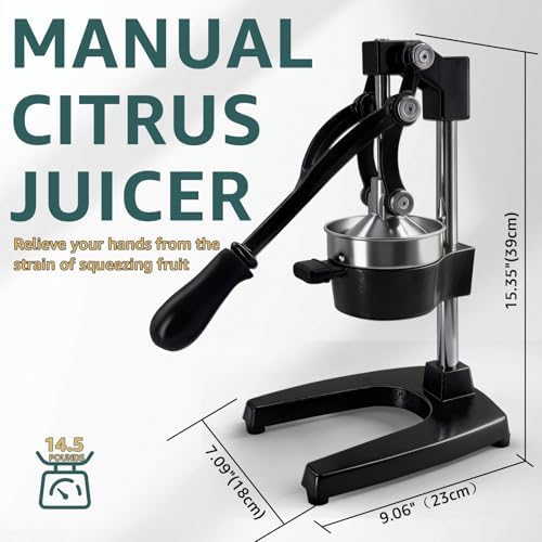 Manual Citrus Juicer, Cast Iron Lemon Squeezer for Orange Lime - Image 2