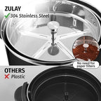 Zulay Kitchen Commercial Grade Coffee Maker Hot Water Urn - Percolator With Double-Wall Stainless Steel, Quick Brew, Stays Hot for Tea & Beverage at Events & Catering - Black - 50 cups - Image 3