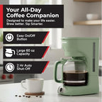 MUELLER HOME 12-Cup Drip Coffee Maker, Green, Borosilicate Carafe - Image 2
