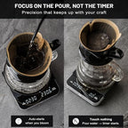 KitchenTour Coffee Scale with Timer, Small Espresso Scale 0.1g/2kg, Silver - Image 4