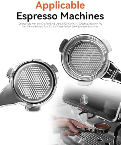 58mm Espresso Bottomless Portafilter 3 Ear, 20g Double-layer Basket - Image 4