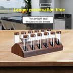 12-Piece Vacuum Coffee Canister Set with Wooden Holder & Funnel – Airtight Glass Jars for Coffee Beans, Tea, Snacks (Walnut Wood Stand) - Image 6