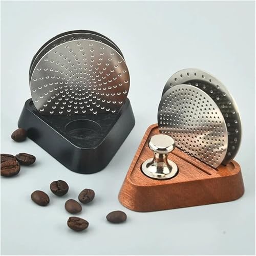 Espresso Puck Screen Set with Magnetic Extractor & Wooden Stand, 3pcs Reusable Stainless Steel Puck Screens for 51mm/53.5mm/58mm Portafilter Espresso Machine Accessories 51mm - Image 7