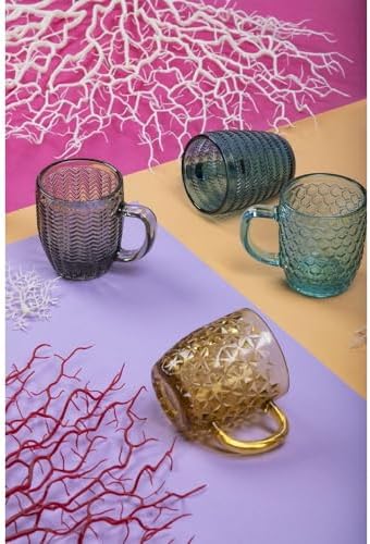 Geometrie Set of 6 Glass Coffee Cups 90 ml - Image 2