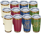 20 oz Tumbler Bulk Stainless Steel Tumblers with Lids and Straws Mixed by MetalyaTumblers