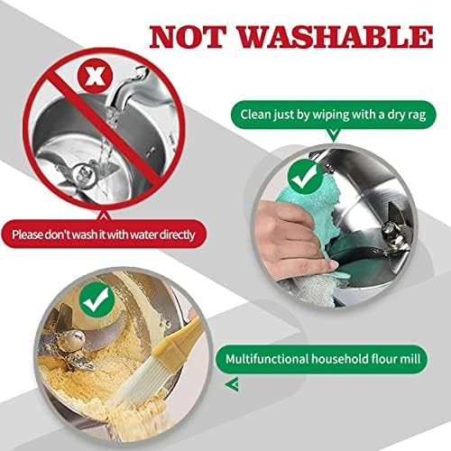 2000g Electric Grain Grinder Spice Grain Mill Stainless Steel 30s 28000RPM High Speedy Grinding with Overload Protection& 5min Timer Mill for Dry Spice Herbs/Nut/Coffee/Rice - Image 5
