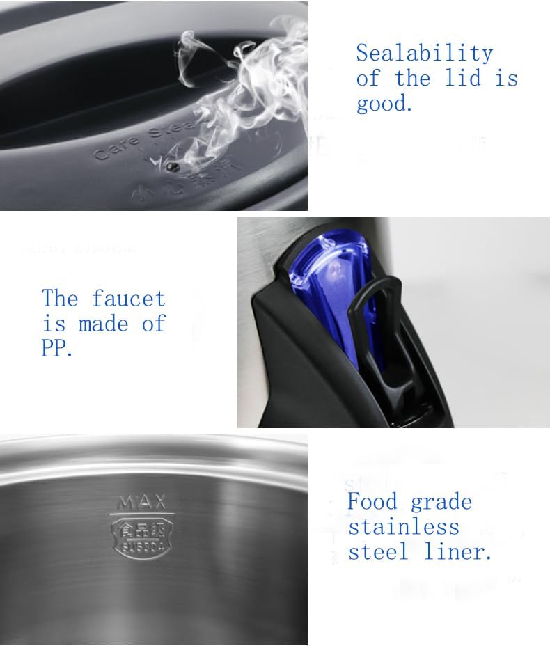 6L/6.3QT Hot Water Dispenser Commercial Electric Hot Water Bucket 1500W Fast Boiling with Temperature Control Electric Kettle for Office Restaurant Tea Shop & Event Venues 110V - Image 4