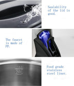 6L/6.3QT Hot Water Dispenser Commercial Electric Hot Water Bucket 1500W Fast Boiling with Temperature Control Electric Kettle for Office Restaurant Tea Shop & Event Venues 110V - Image 4